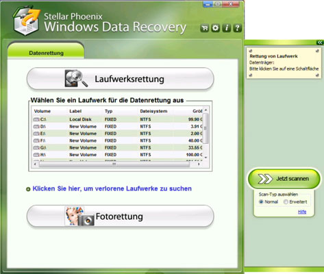 Screenshot Windows Data Revocery
