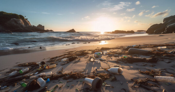 Plastikverschmutzung am Strand